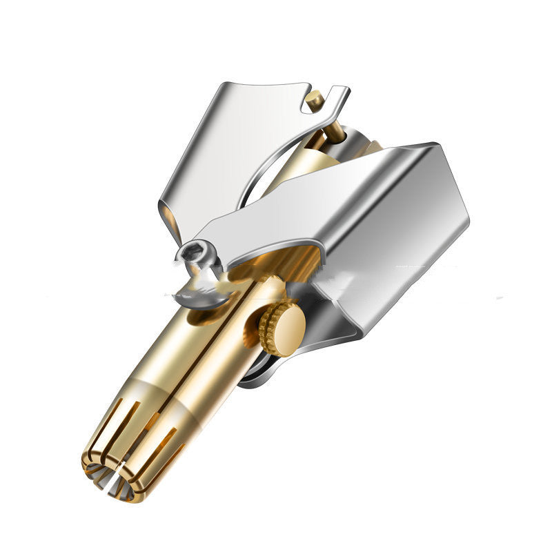 Stainless Steel Nose Hair Clipper Manual Nose Hair Trimmer Mechanical Nose Hair Shaver